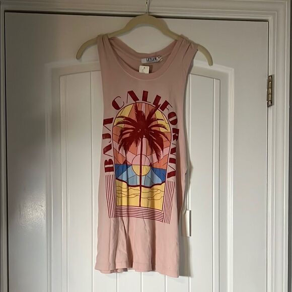 Pink Baja California Graphic Tank Top - Picture 1 of 5